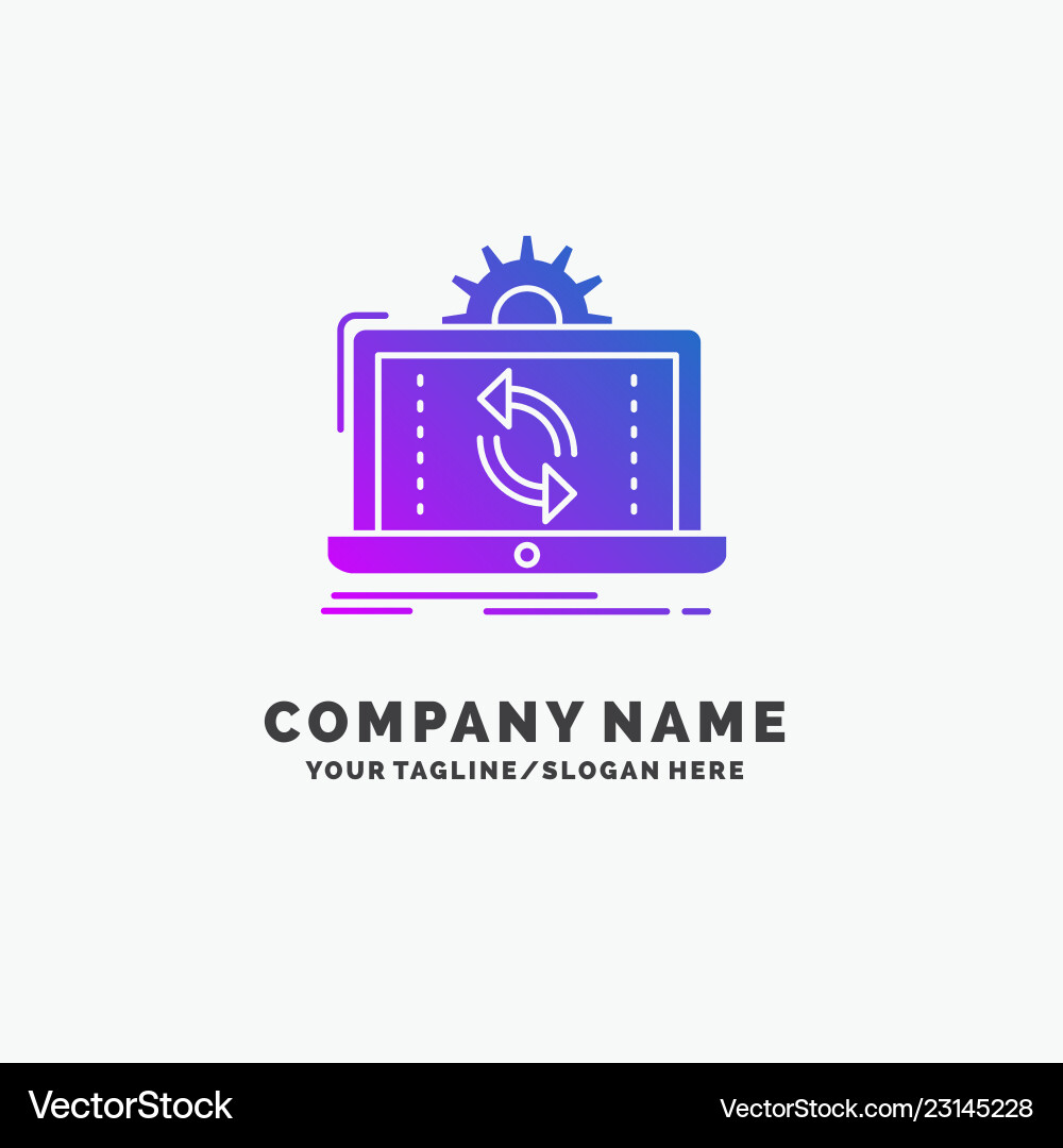 Data processing analysis reporting sync purple Vector Image
