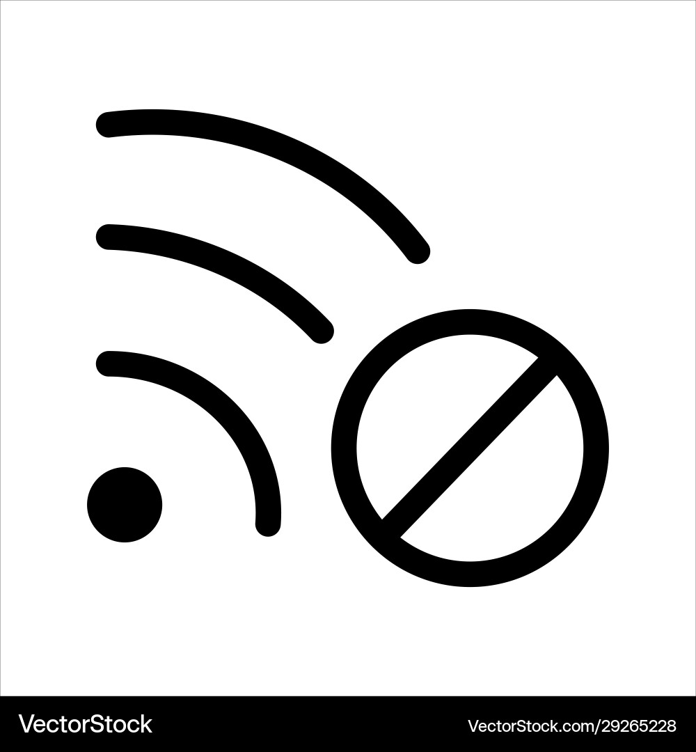 Disable network icon symbol design vector image