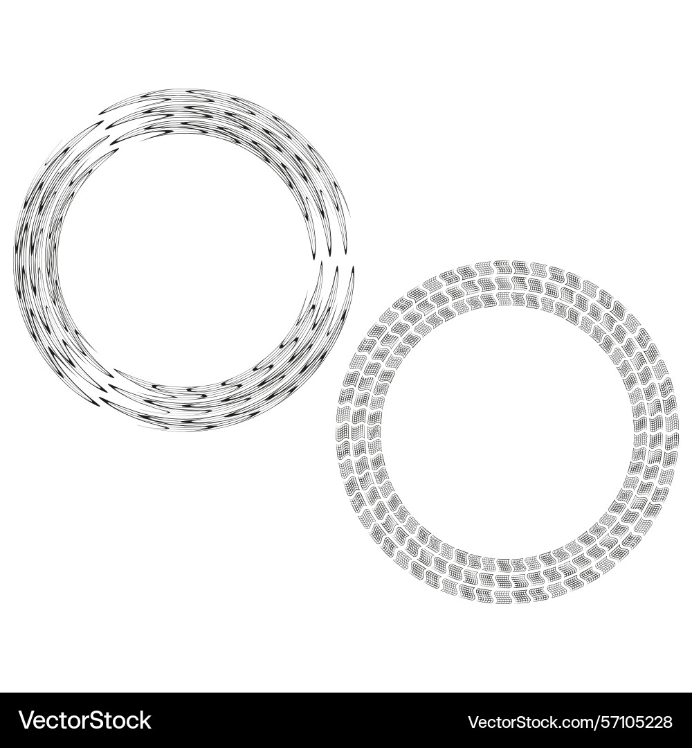 Dotted ring circular dot shape abstract loop vector image