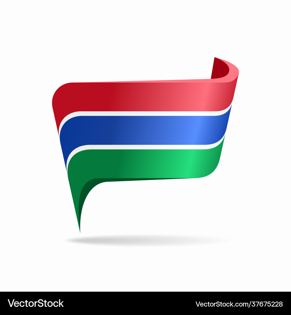 Gambian Flag Pointer Layout vector image