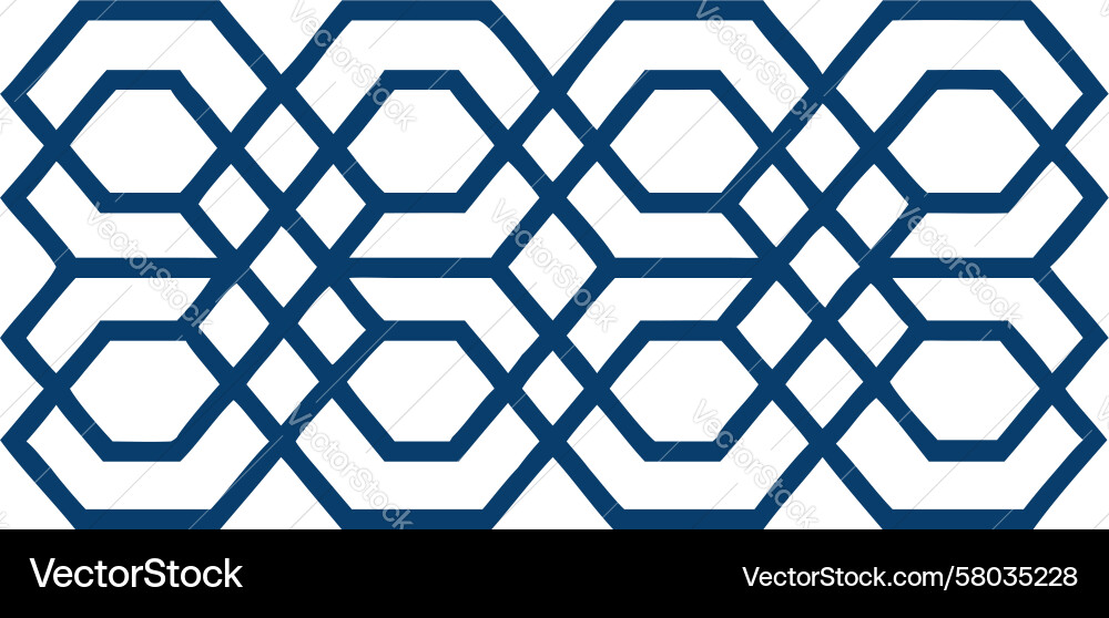 Interwoven Hexagonal Pattern Vector Image