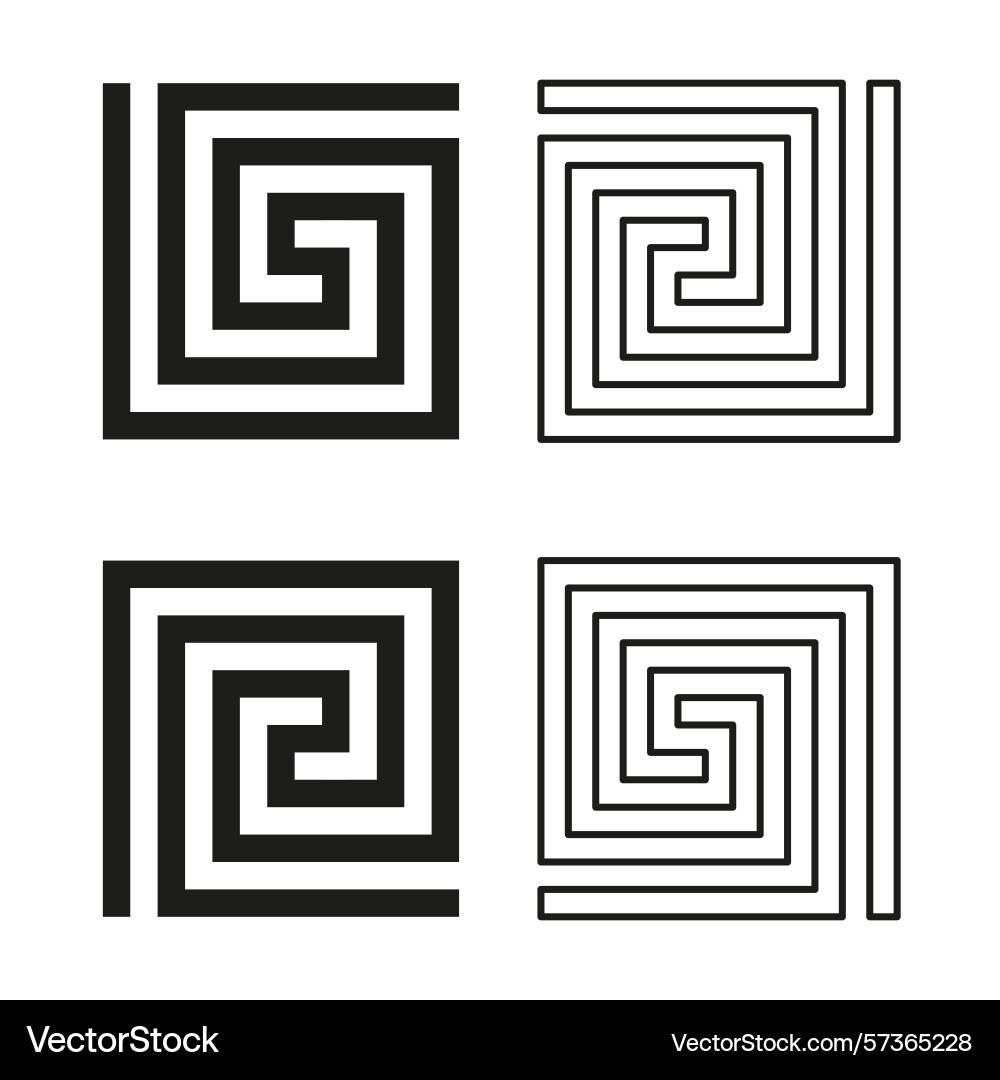 Maze icon pattern black path design complex twist Maze icon pattern black path design complex twist vector image