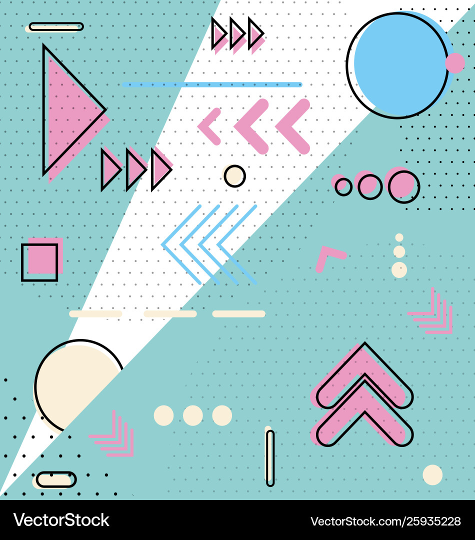 Memphis pattern styles Memphis pattern styles vector image