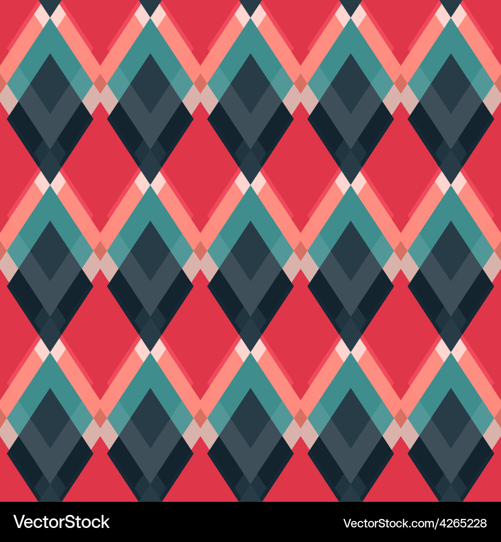 Red Rhombus Pattern vector image