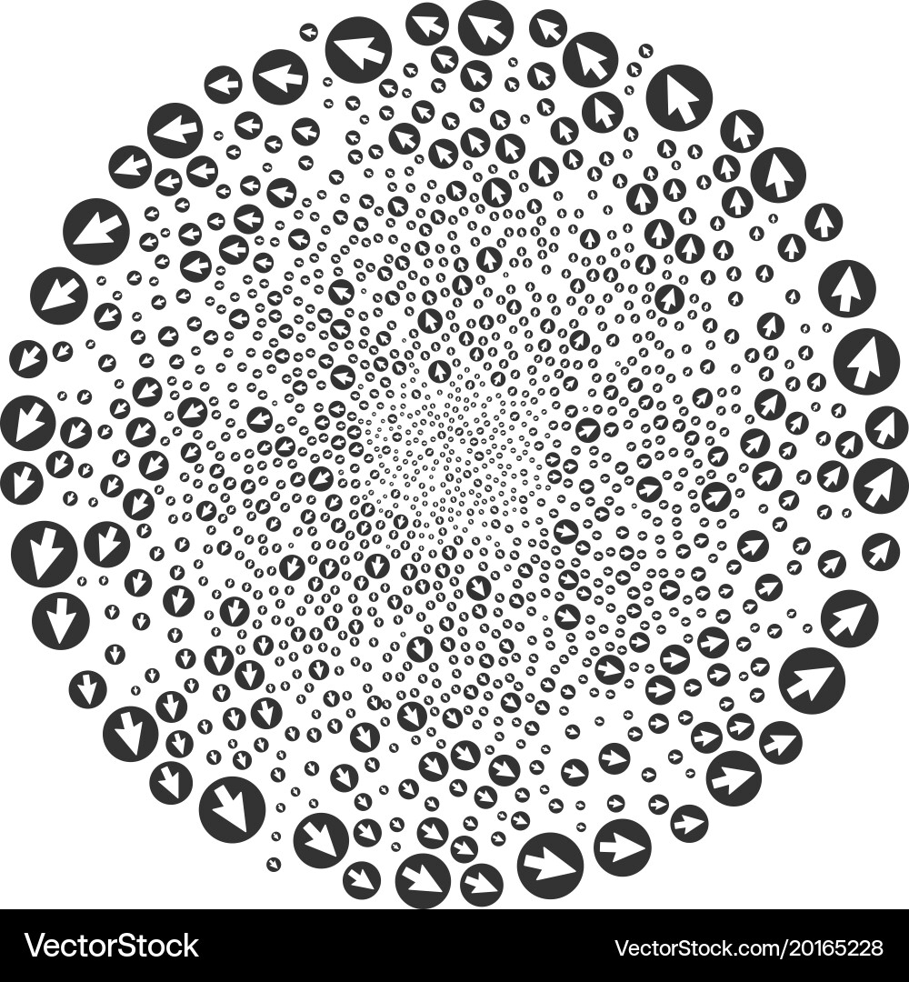 Rounded arrow swirl stream vector image