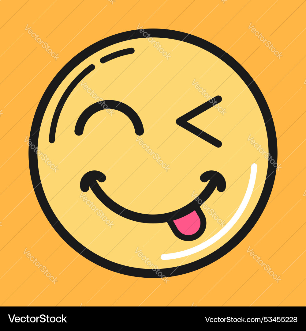 Smile day groovy element design Vector Image