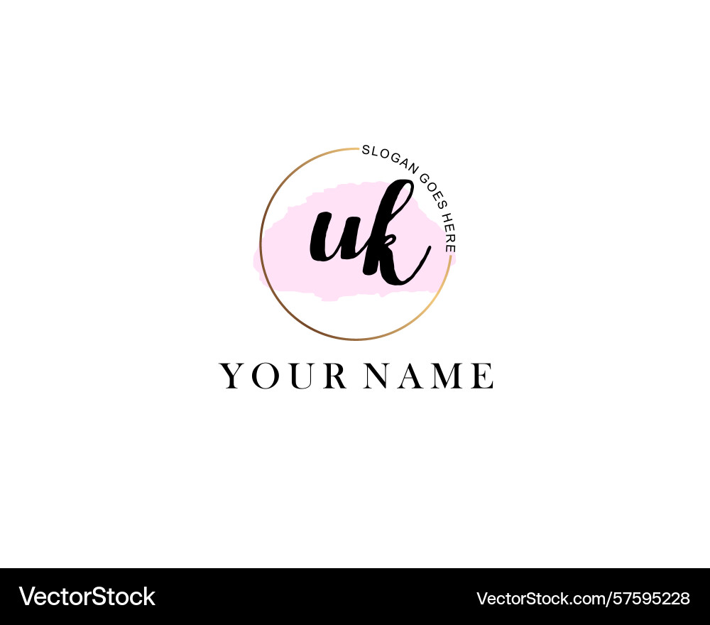 Uk modern handwritten logo concepts for brand Uk modern handwritten logo concepts for brand Vector Image