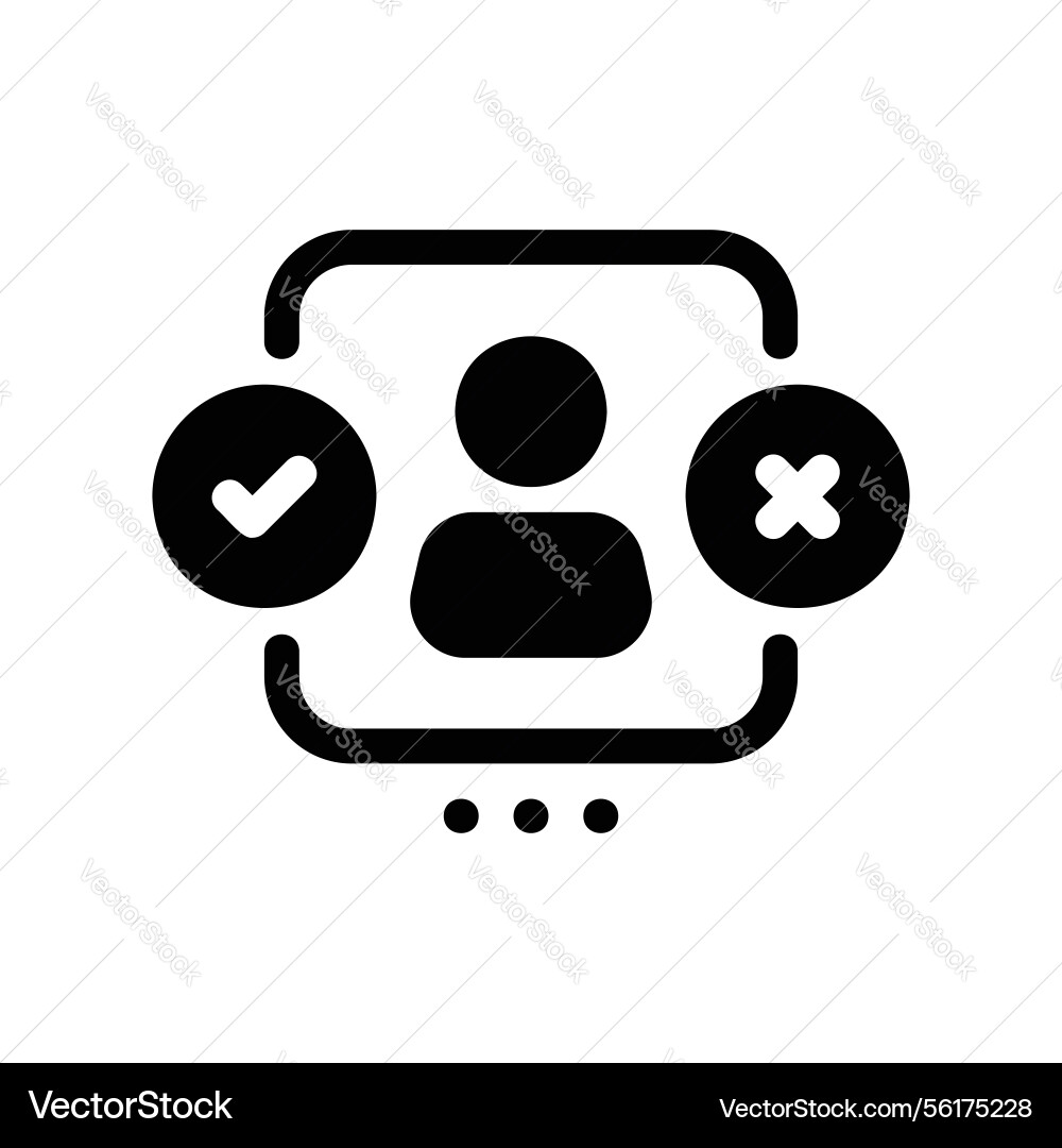User profile status icon showing options like Vector Image