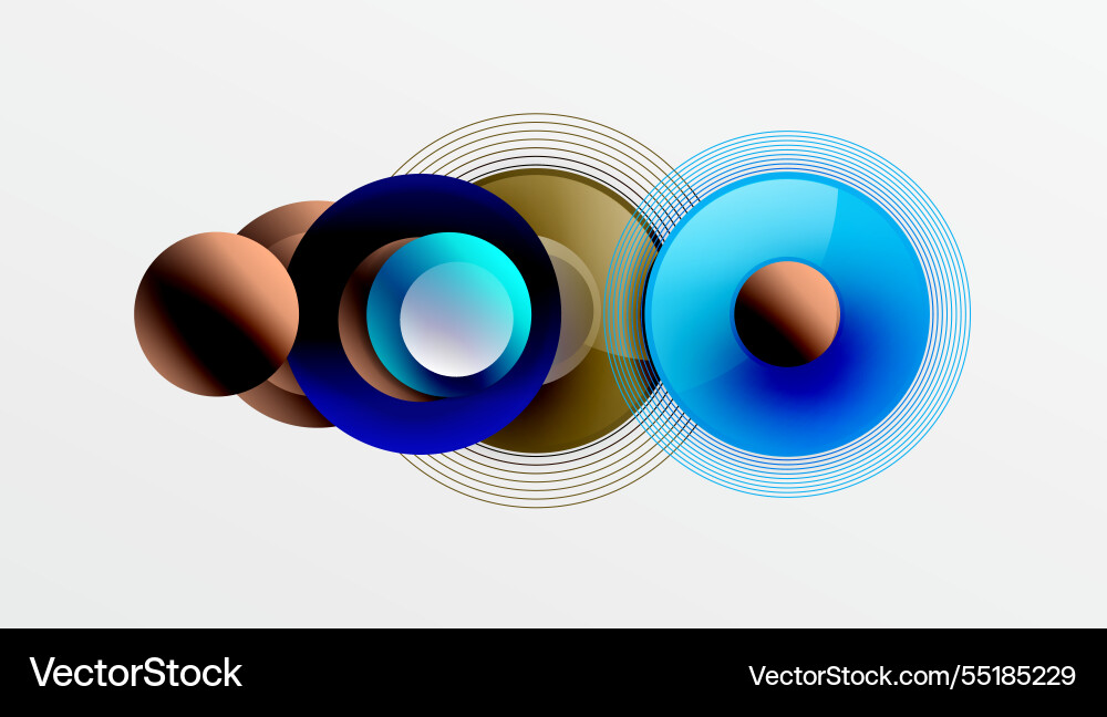 Abstract composition of overlapping circles Abstract composition of overlapping circles vector image