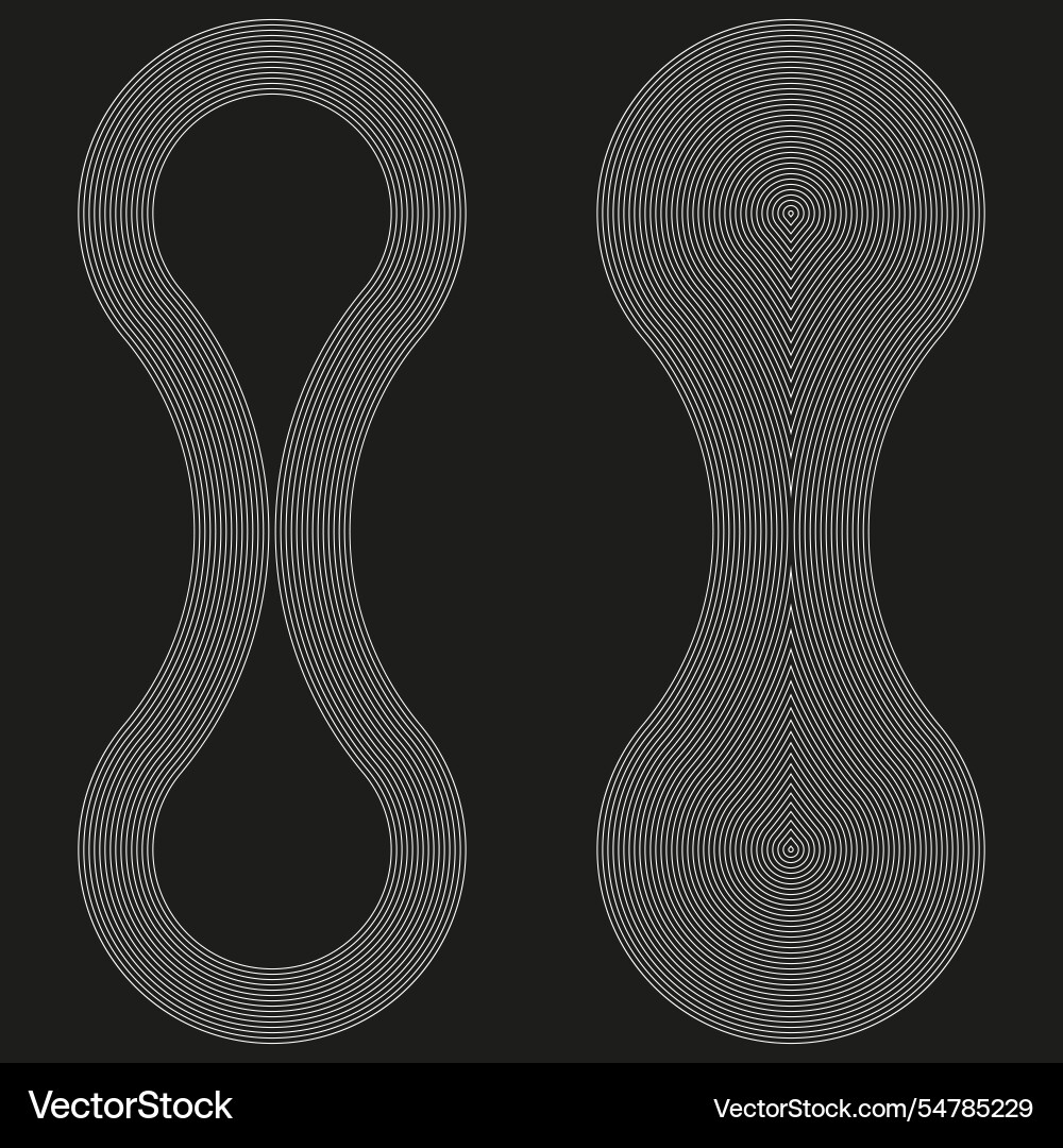 Abstract line pattern geometric loop design black Abstract line pattern geometric loop design black vector image