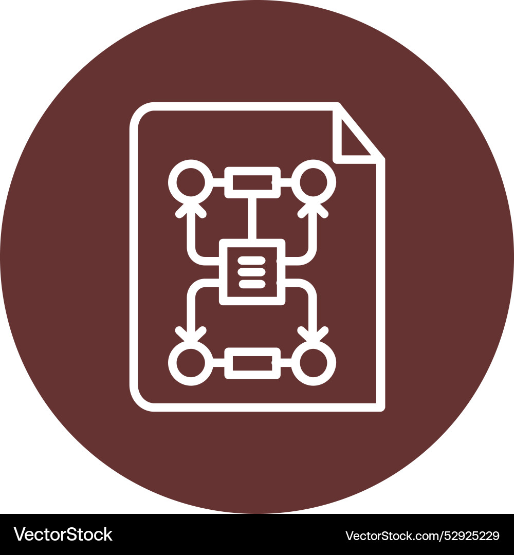 Algorithm Icon Design Vektorbild