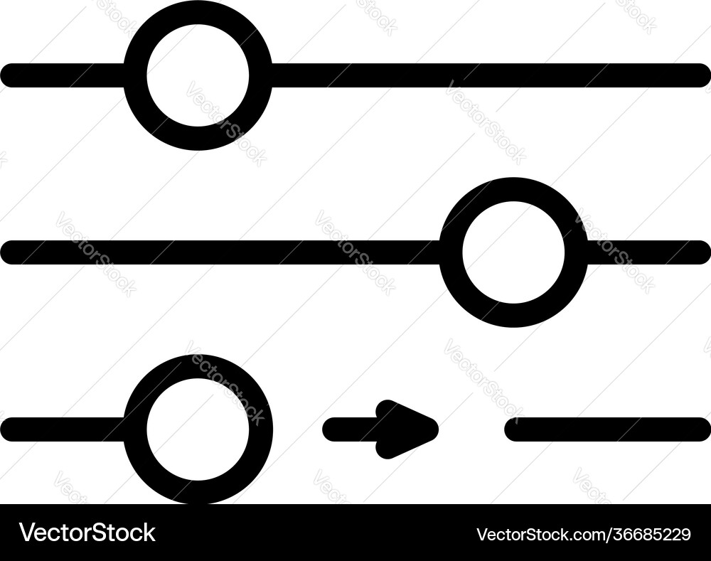 Button interface icon outline style Vector Image