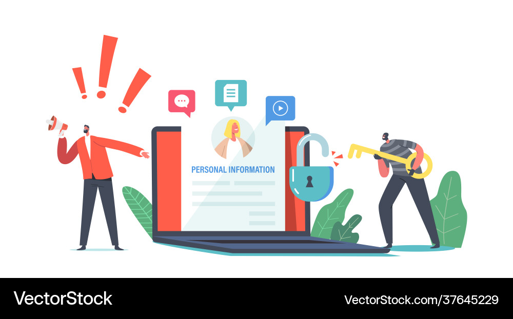 Doxing Hacker Data Theft Vector Image