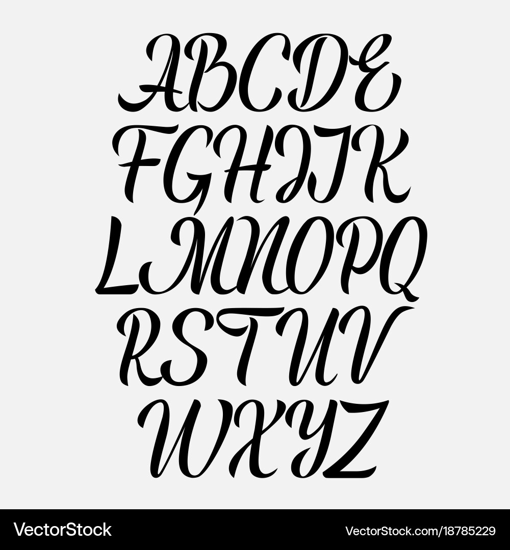 Elegant Handwritten Script Font vector image