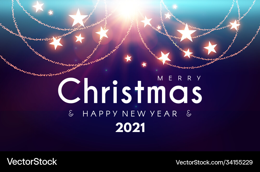 Frohe Weihnachten und glücklich neues 2021 Jahr glänzend Frohe Weihnachten und glücklich neues 2021 Jahr glänzend vektorbild