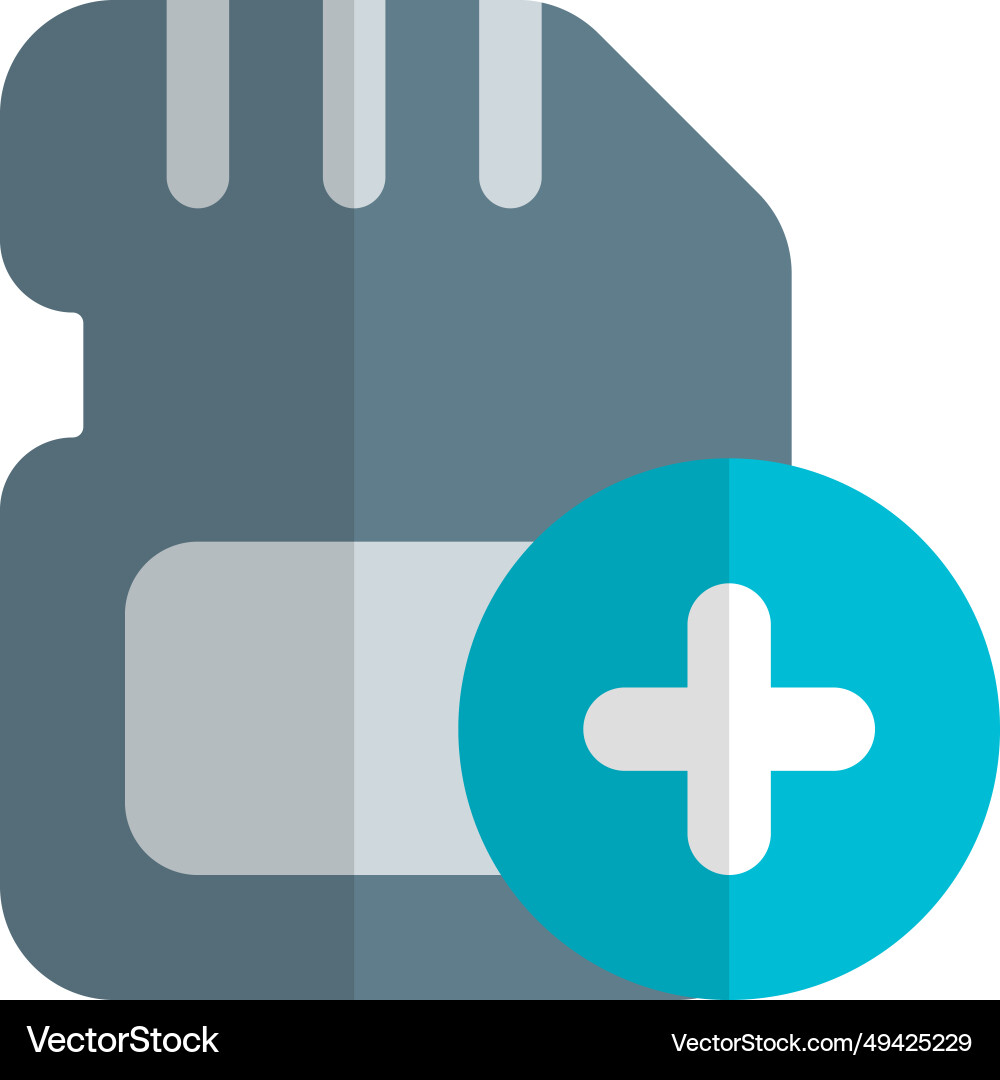 Insert sd card into device for use vector image