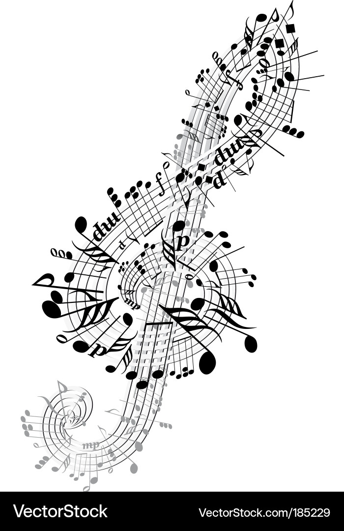 Musical Notes Swirl vector image