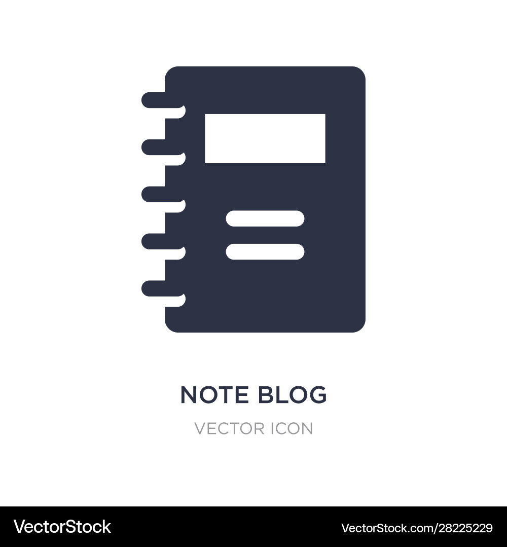 Note blog icon on white background simple element Note blog icon on white background simple element vector image