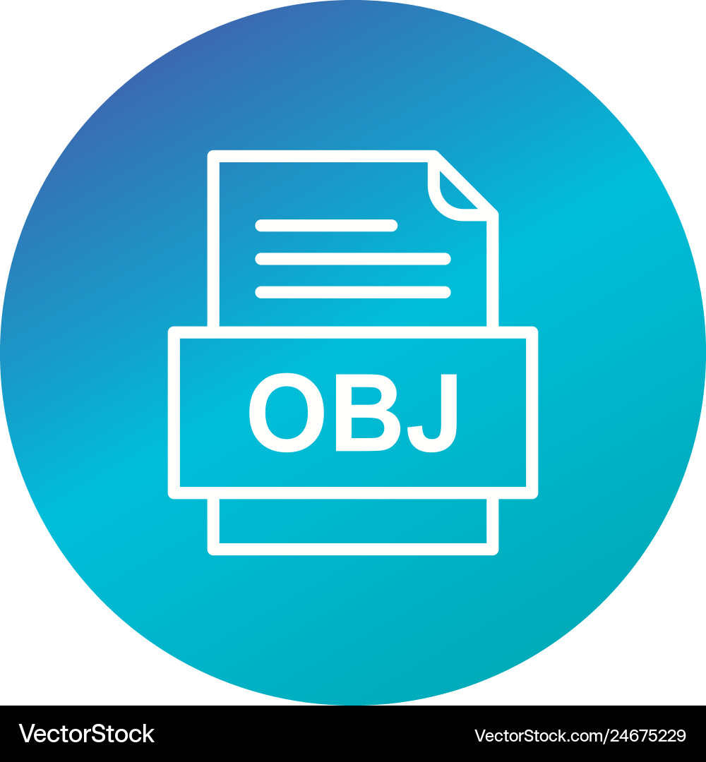 Obj file document icon Vector Image