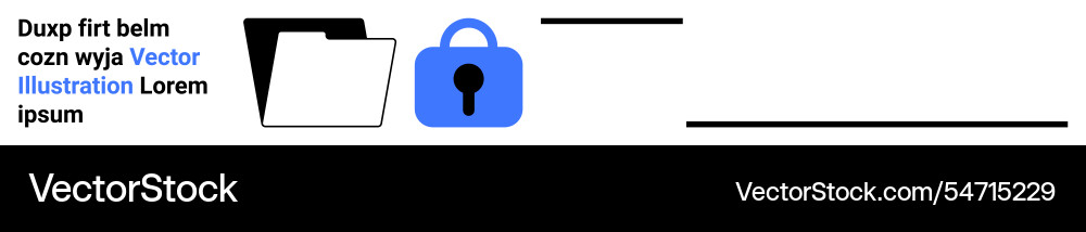 Secure file management concept with folder Secure file management concept with folder vector image