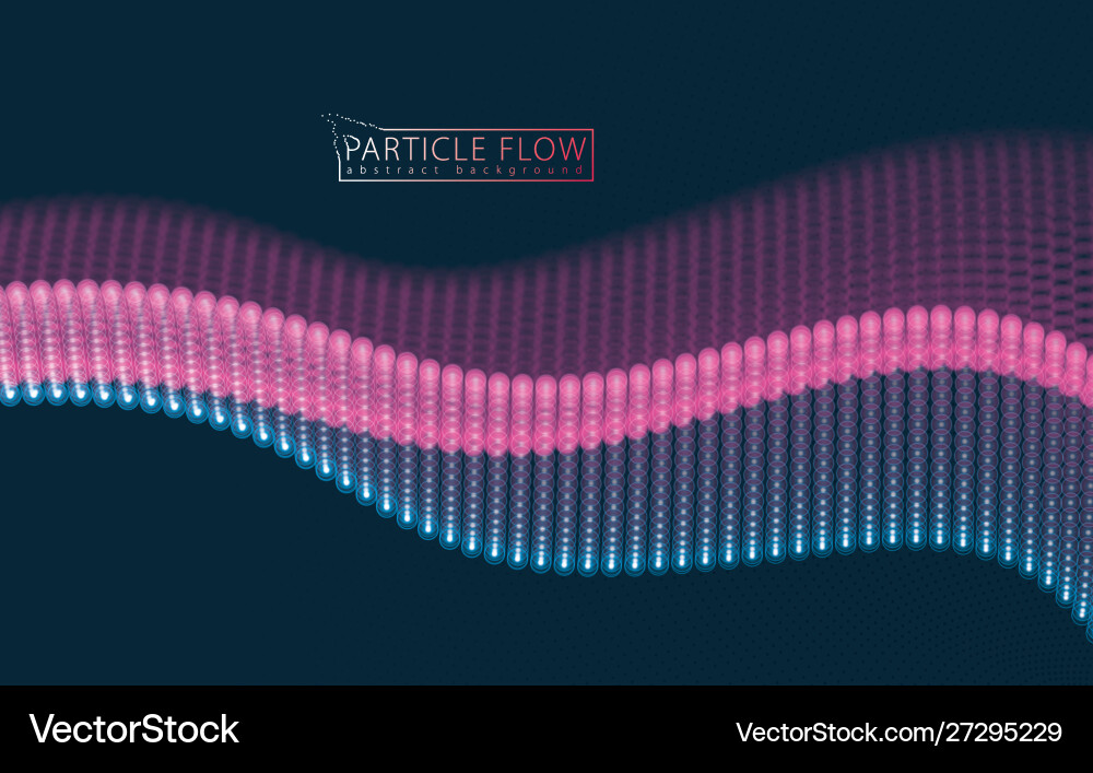 Sound wave particles flow effect in motion Sound wave particles flow effect in motion vector image