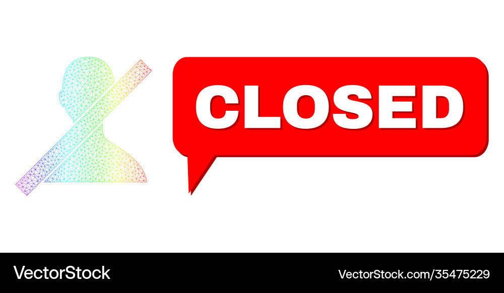 Spectrum network gradient closed user icon Vector Image
