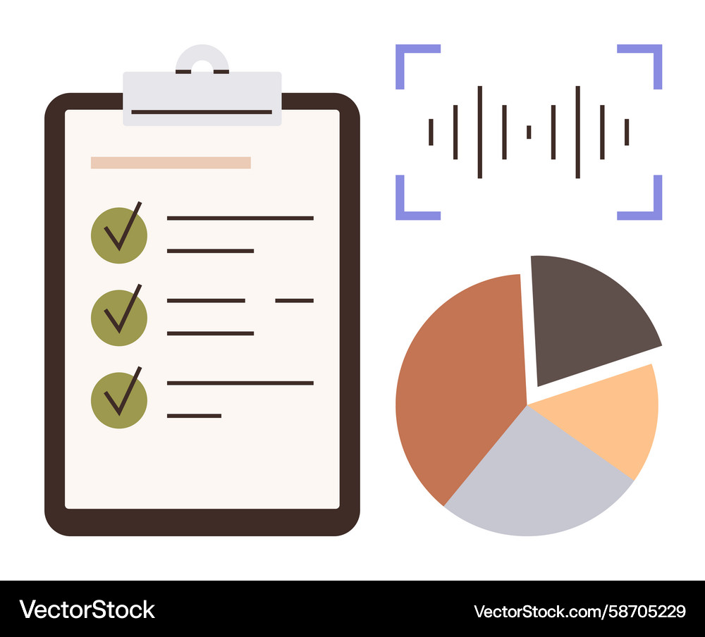 Task Progress & Analytics Chart Vector Image