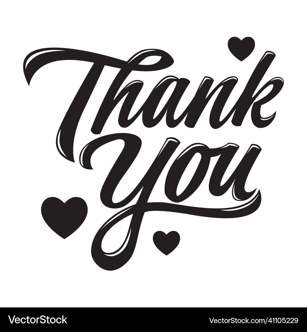 Thank you typography Royalty Free Vector Image