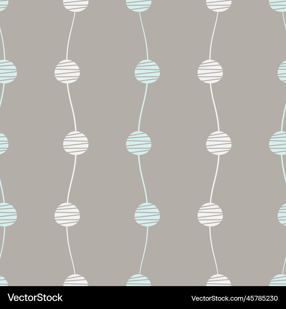Abstract seamless pattern waves with circles vector image