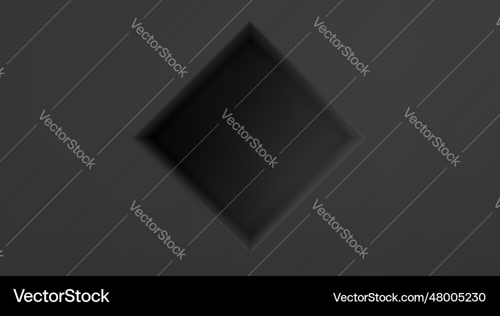 Black 3d empty niche shelf box frame background vector image