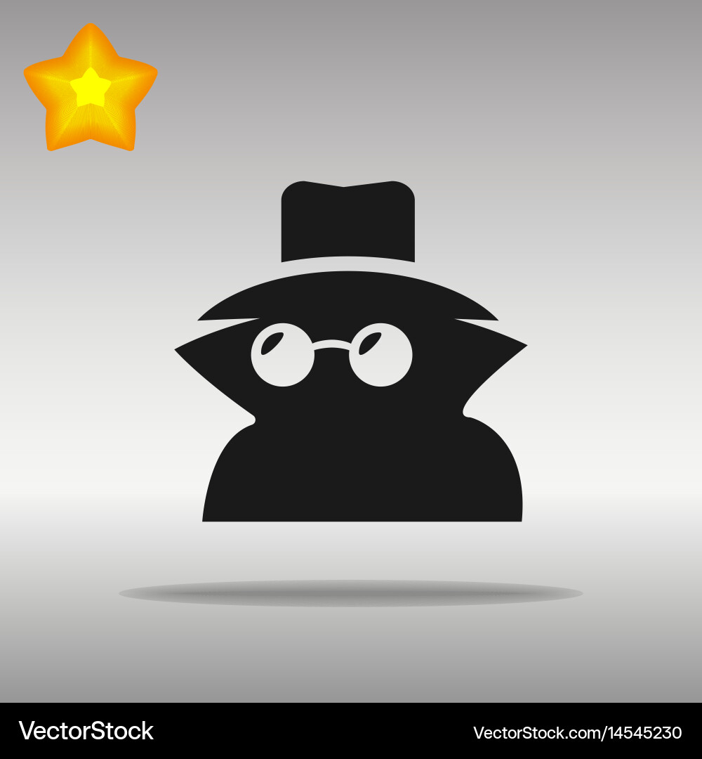 Black incognito icon button logo symbol Vector Image