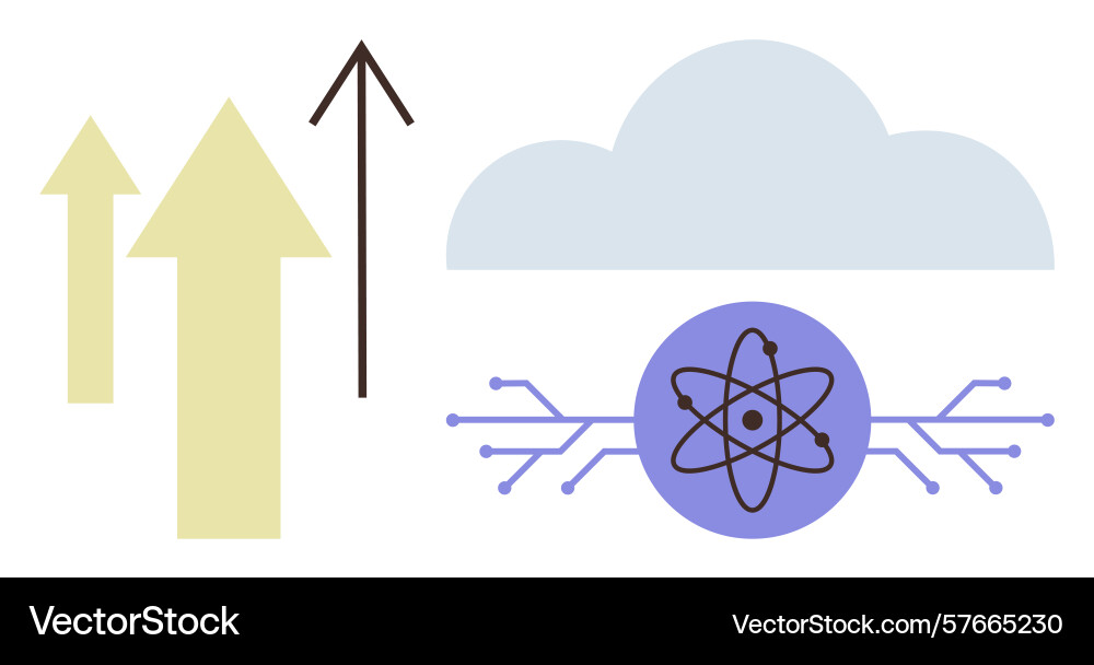 Cloud computing and data integration Cloud computing and data integration vector image