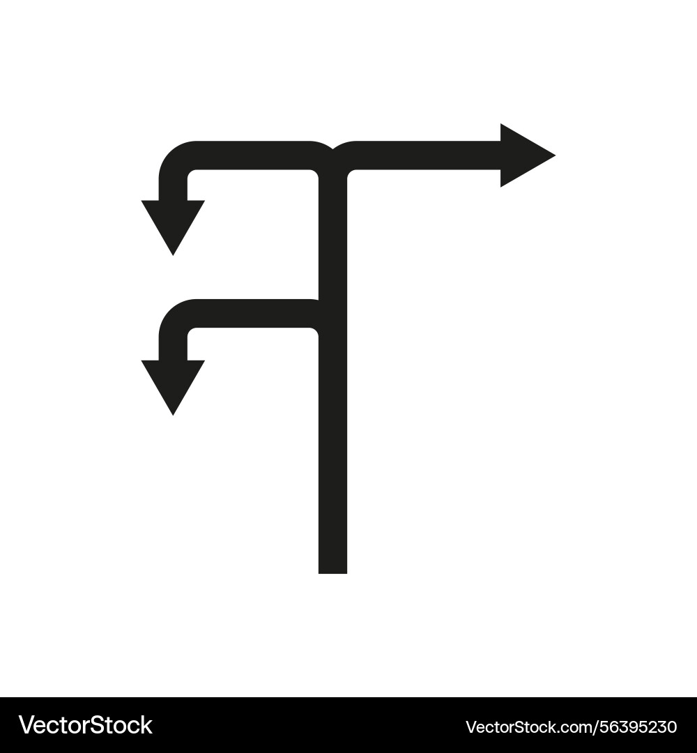 Direction arrows icon navigation element multiple vector image