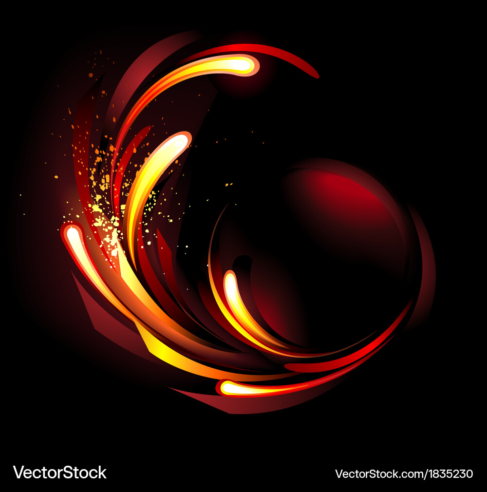 Dynamic Flame Background vector image
