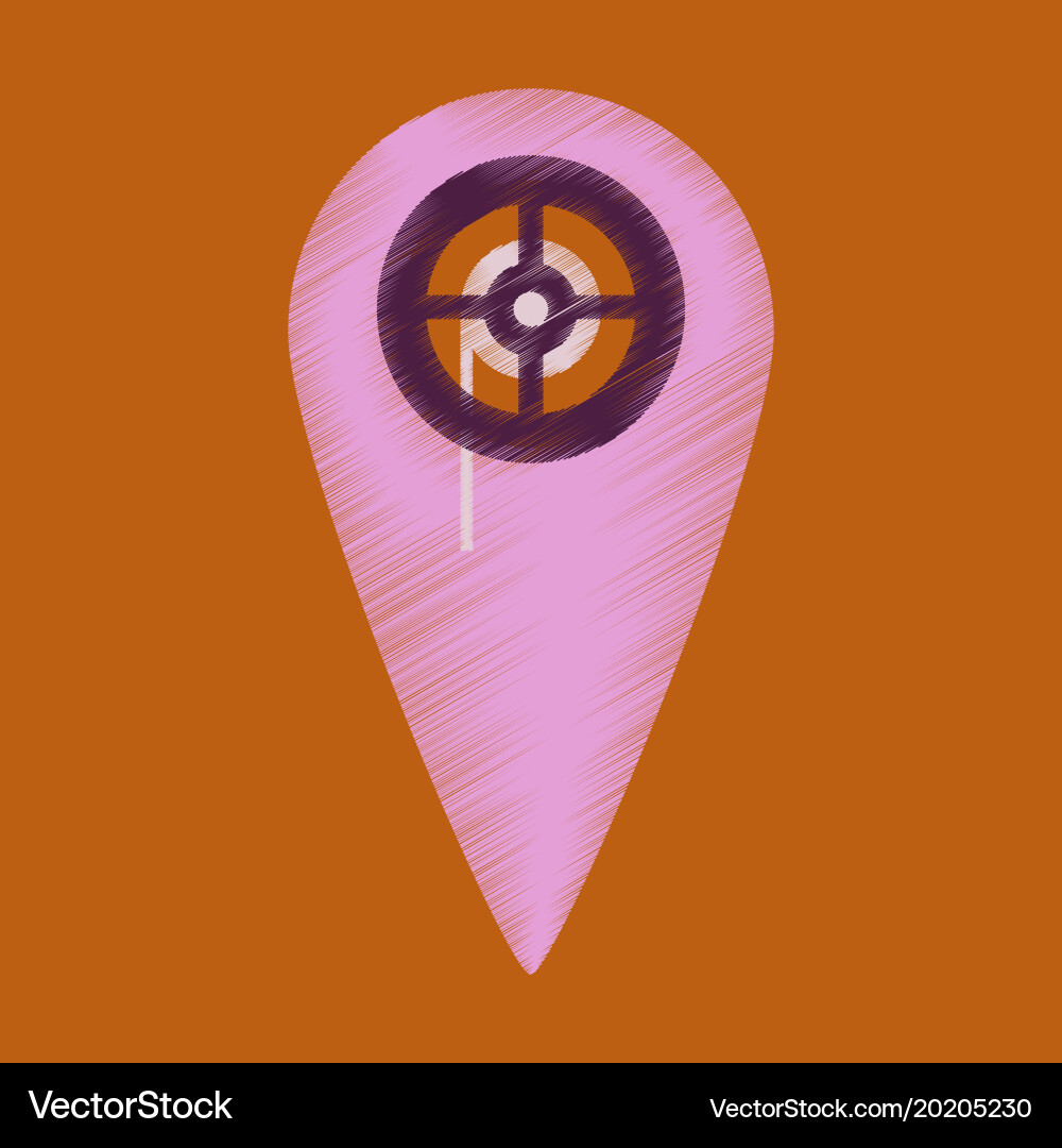 Flat icon in shading style pointer cinema Vector Image