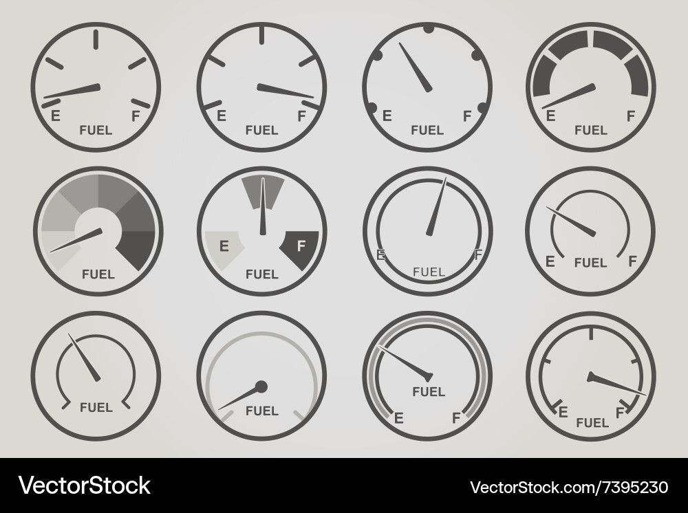 Gauge meter icons sets Vector Image