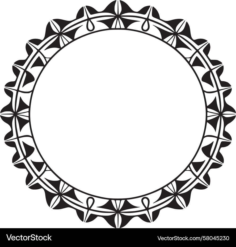 Intricate Circular Frame Pattern Vector Image