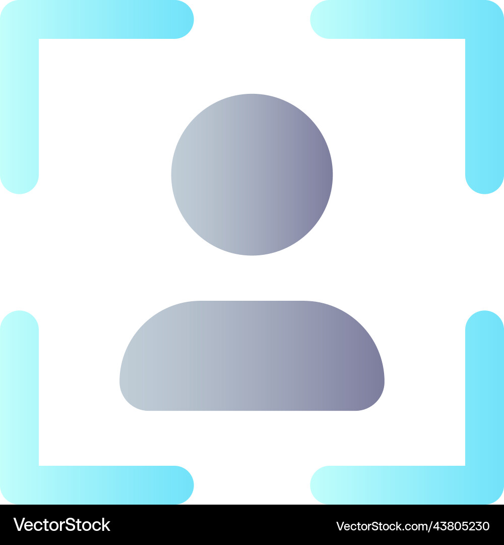 Modern Profile Icon - Gradient UI vector image