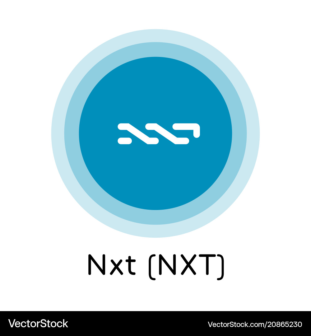 Nxt crypto coin icon o – Royalty-Free Vector | VectorStock