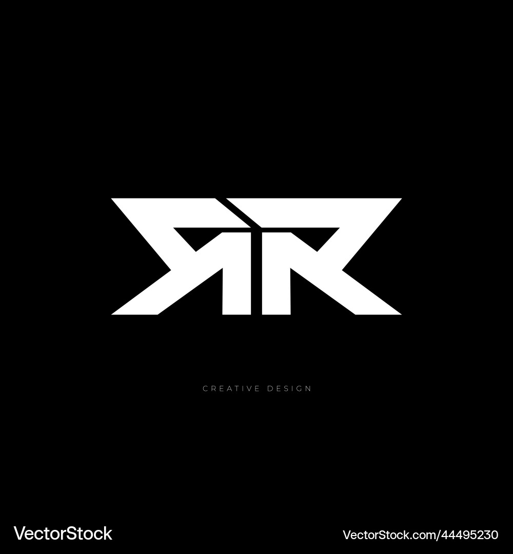 RR Monogram Logo - Elegant Letter Combination Vector Image