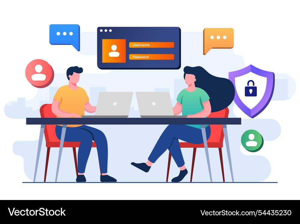 Secure personal data using password protection Secure personal data using password protection vector image