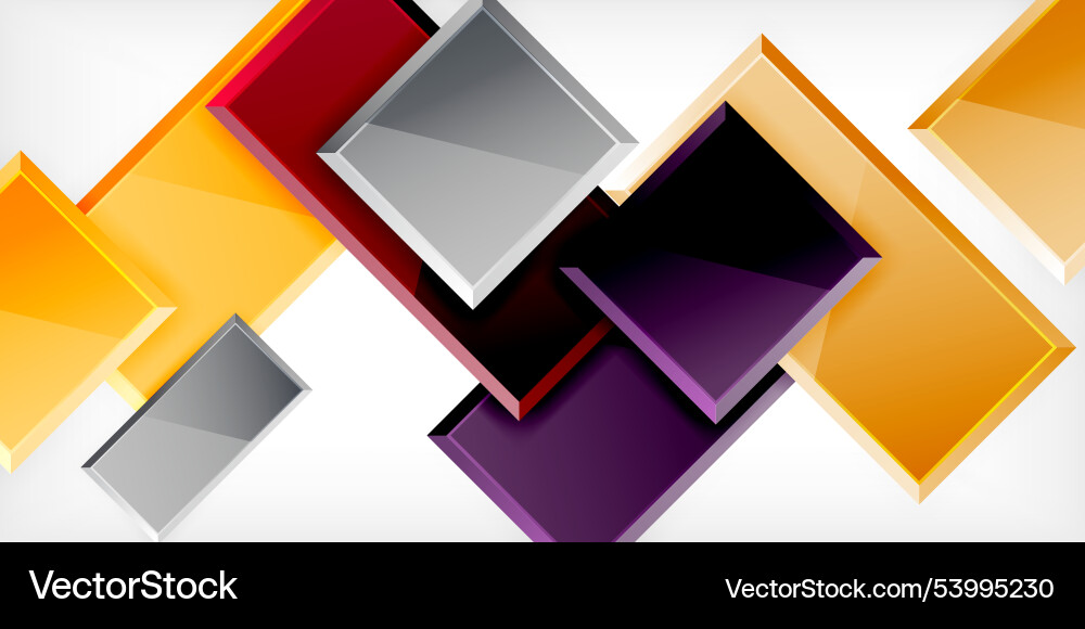 Square shape color abstract geometry Vector Image