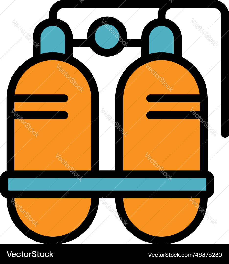 Swimming equipment icon flat Swimming equipment icon flat vector image