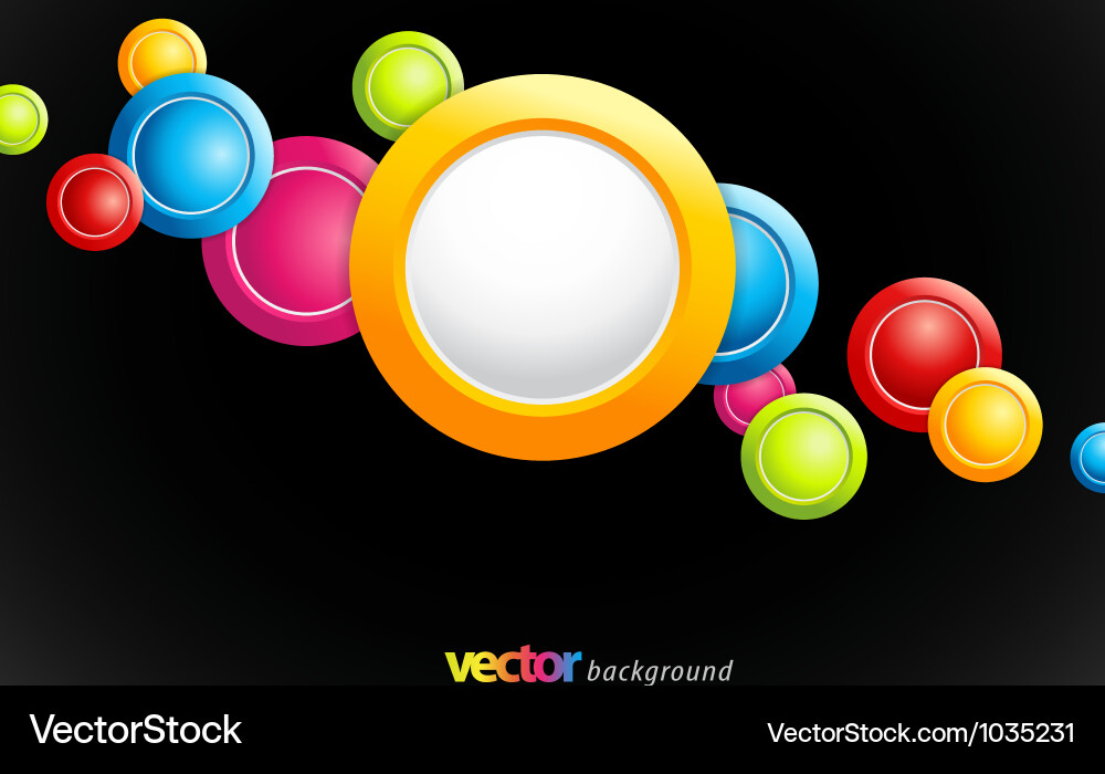 Abstract colorful background with circles Vector Image