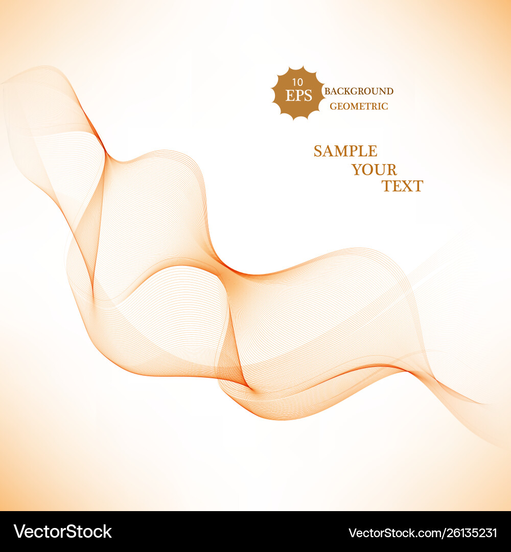 Abstract orange color wave design element Abstract orange color wave design element vector image