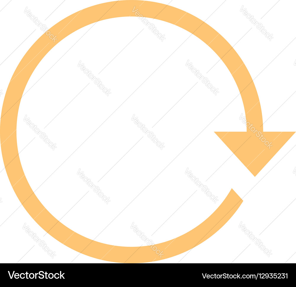 Arrow sign rotation icon reload button refresh vector image