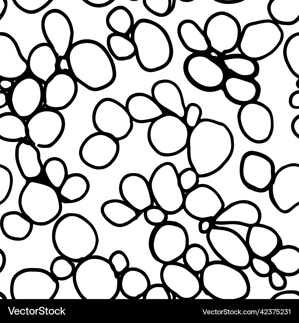 Bubbles seamless pattern with line circles Bubbles seamless pattern with line circles vector image