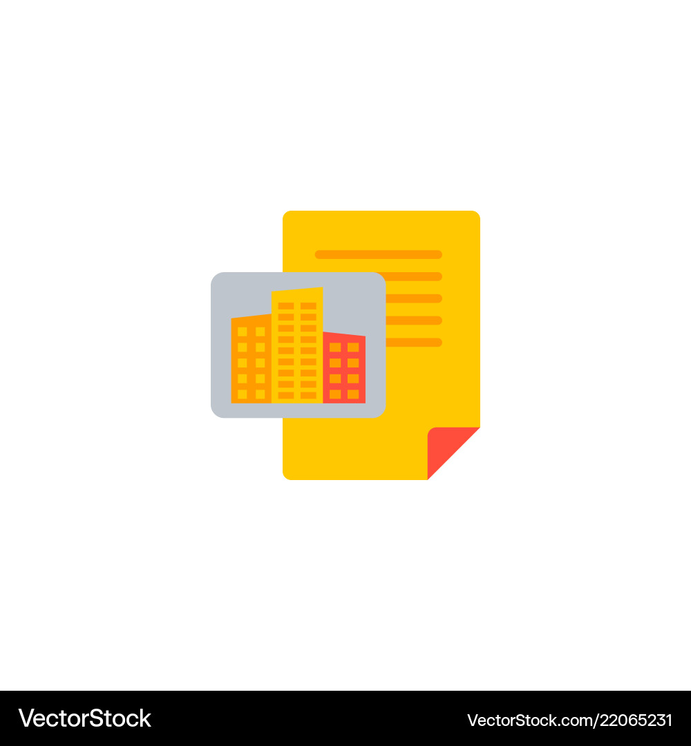 Building project icon flat element Vector Image