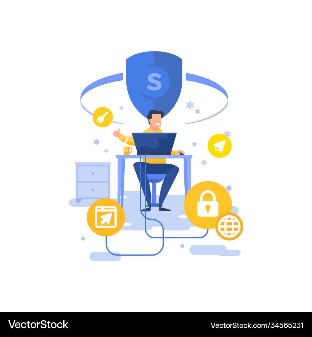 Computer Security App Approval vector image