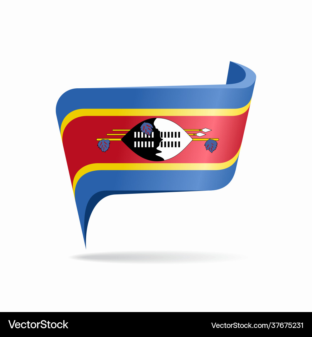 Eswatini flag map pointer layout Eswatini flag map pointer layout vector image